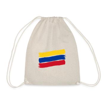 Colombia Flag Vintage Colombian Flag - Drawstring Bag - nature - Front