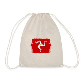 Isle of Man Flagge Triskele Flag of Isle of Man - Drawstring Bag - nature - Front