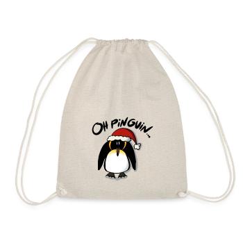 Pinguin Weihnachten - Turnbeutel - Natur - Vorne