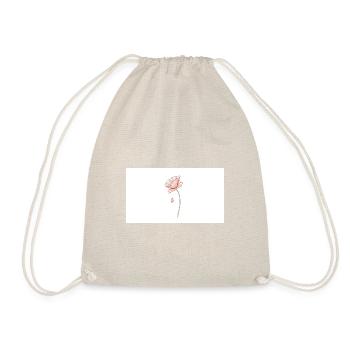 Delicate Flower Dream Line Drawing - Drawstring Bag - nature - Front