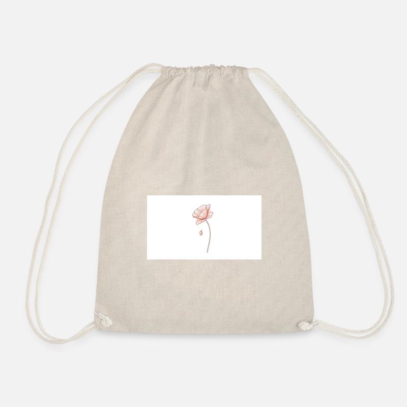 Delicate Flower Dream Line Drawing - Drawstring Bag - nature