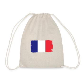 France Flag Used Look French Flag - Drawstring Bag - nature - Front