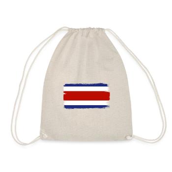 Costa Rica Flag Used Look Flag Vintage Home - Drawstring Bag - nature - Front