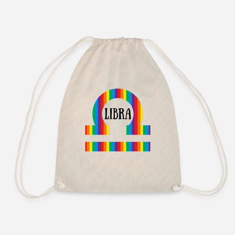 Libra Rainbow - Drawstring Bag - nature