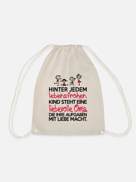 Ich bin eine Oma die ihre Aufgaben mit Liebe macht - Turnbeutel - Natur