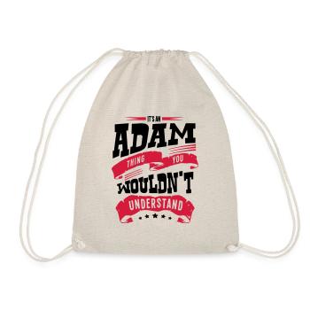 adam name thing you wouldnt understand - Drawstring Bag - nature - Front