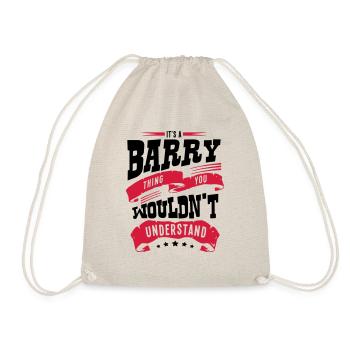 barry name thing you wouldnt understand - Drawstring Bag - nature - Front