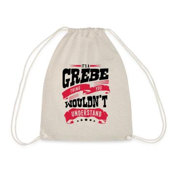 its a grebe thing you wouldnt understand - Drawstring Bag - nature - Front