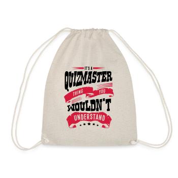 its a quizmaster thing you wouldnt under - Drawstring Bag - nature - Front