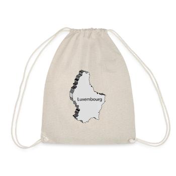 Luxembourg 3D Map - Drawstring Bag - nature - Front