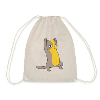 Katze macht Yoga Yogaliebhaber Geschenkidee - Turnbeutel - Natur - Vorne