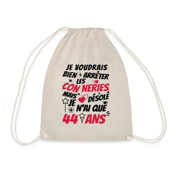connerie 44 ans / humour anniversaire 44 ans - Sac de sport léger - nature - Devant
