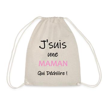 J'suis une maman qui déchire - Sac de sport léger - nature - Devant