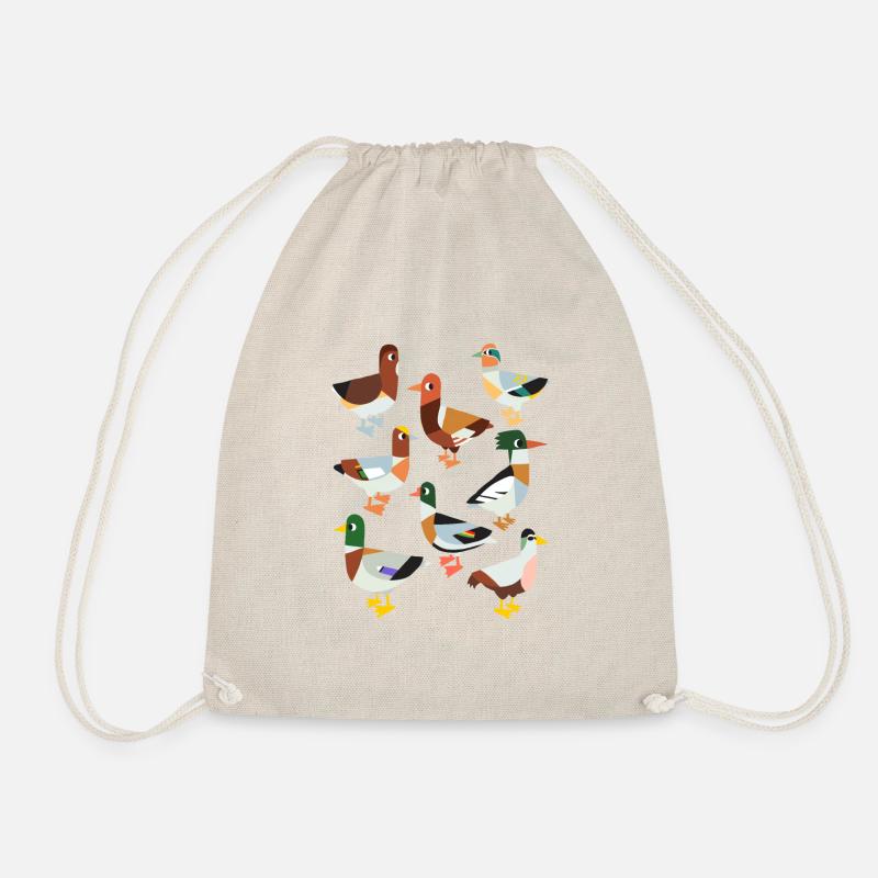 European ducks - Drawstring Bag - nature