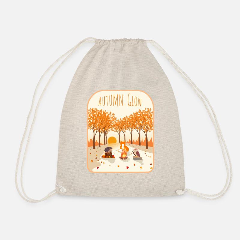 Autumn Glow Woodland Gathering - Drawstring Bag - nature