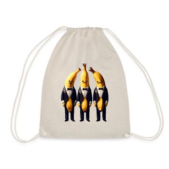 Bananen im Smoking - Turnbeutel - Natur - Vorne