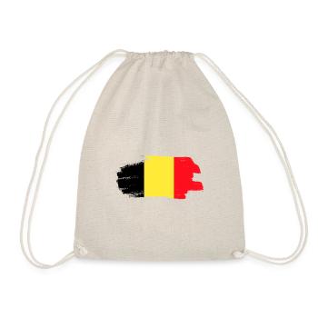 Belgium Flag Vintage Belgian Flag Distressed Look - Drawstring Bag - nature - Front