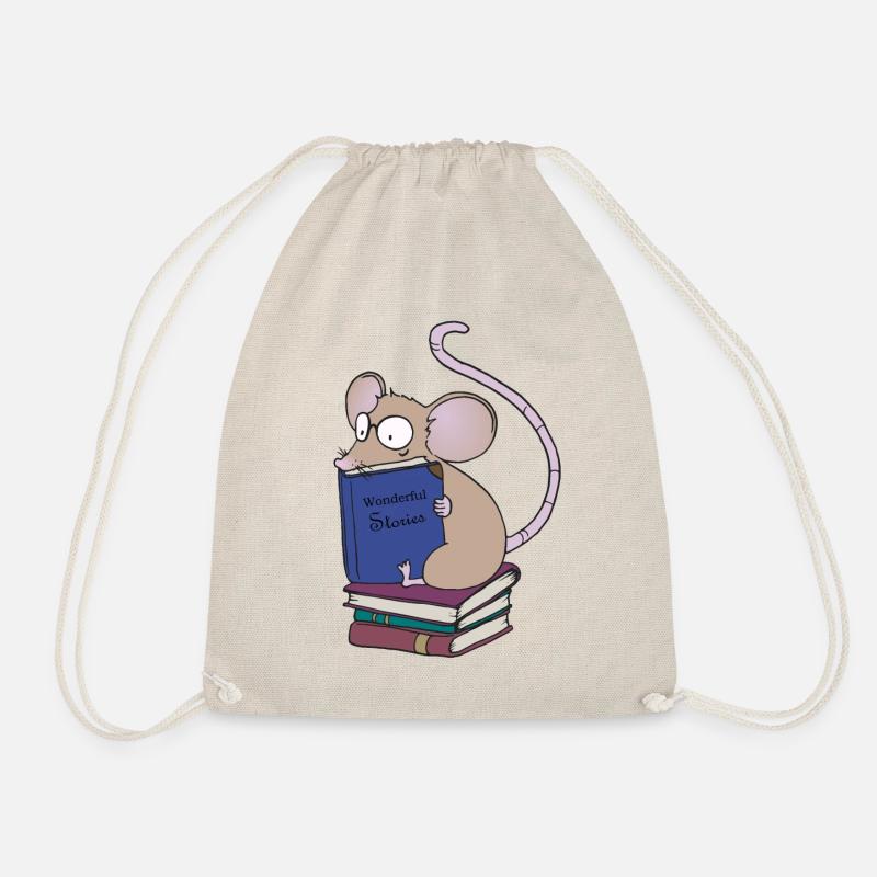 Leseratte mit Büchern wundervolle Geschichten - Turnbeutel - Natur