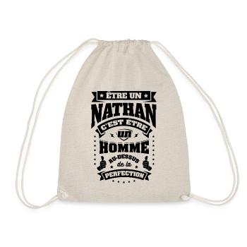 NOM - PRÉNOM - NATHAN - Sac de sport léger - nature - Devant