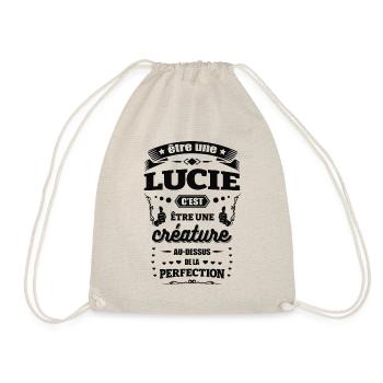 NOM - PRÉNOM - LUCIE - Sac de sport léger - nature - Devant