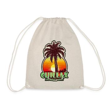 "Chillax Sunset Palm T-Shirt" - Drawstring Bag - nature - Front