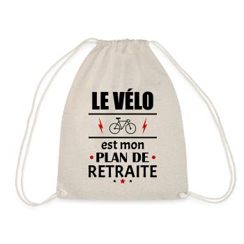 Le vélo est mon plan de retraite, humour, noël - Sac de sport léger - nature - Devant