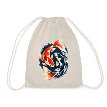 Koi Karpfen Japanischer Zierfisch - Turnbeutel - Natur - Vorne
