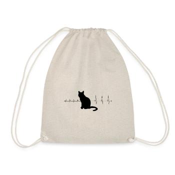 Cat battement de coeur - I Love Cats - Sac de sport léger - nature - Devant