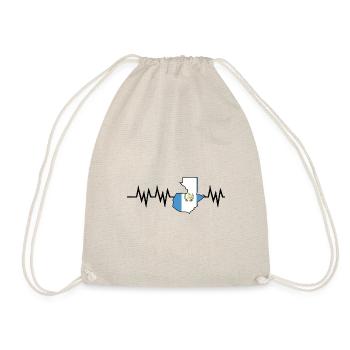 Guatemala Guatemalan Flagge DNA I Geschenk - Turnbeutel - Natur - Vorne