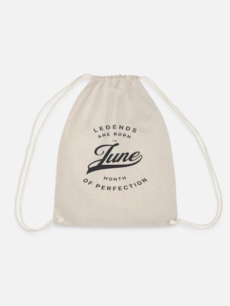 JUNE BIRTHDAY - Drawstring Bag - nature