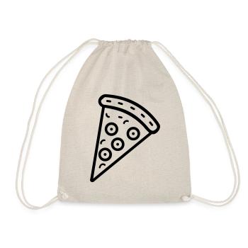 Pizza slice - Drawstring Bag - nature - Front