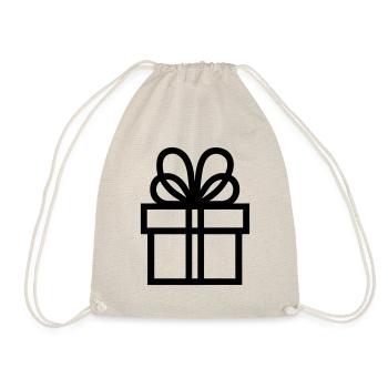 Geschenk-Icon-Box - Turnbeutel - Natur - Vorne