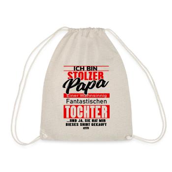 Papa Fier d’une fille 2 HARIZ Papa Fête des Pères G - Sac de sport léger - nature - Devant