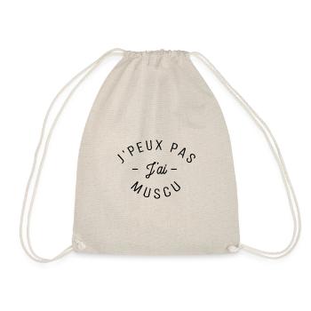 Je peux pas j ai Muscu fonçé - Sac de sport léger - nature - Devant