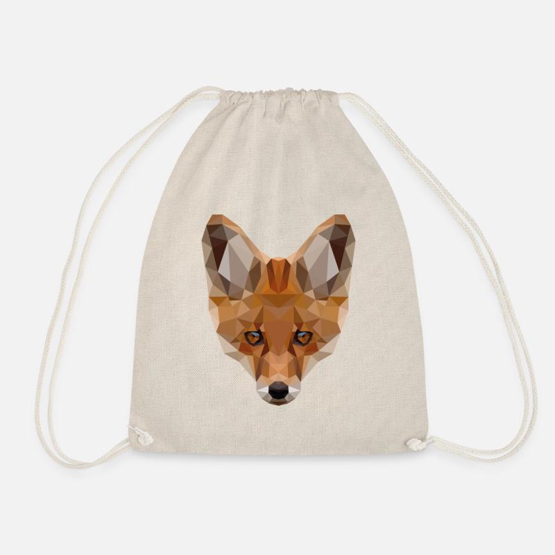 Fuchs | Polygon Fuchs Kopf | Fuchskopf geometrisch - Turnbeutel - Natur