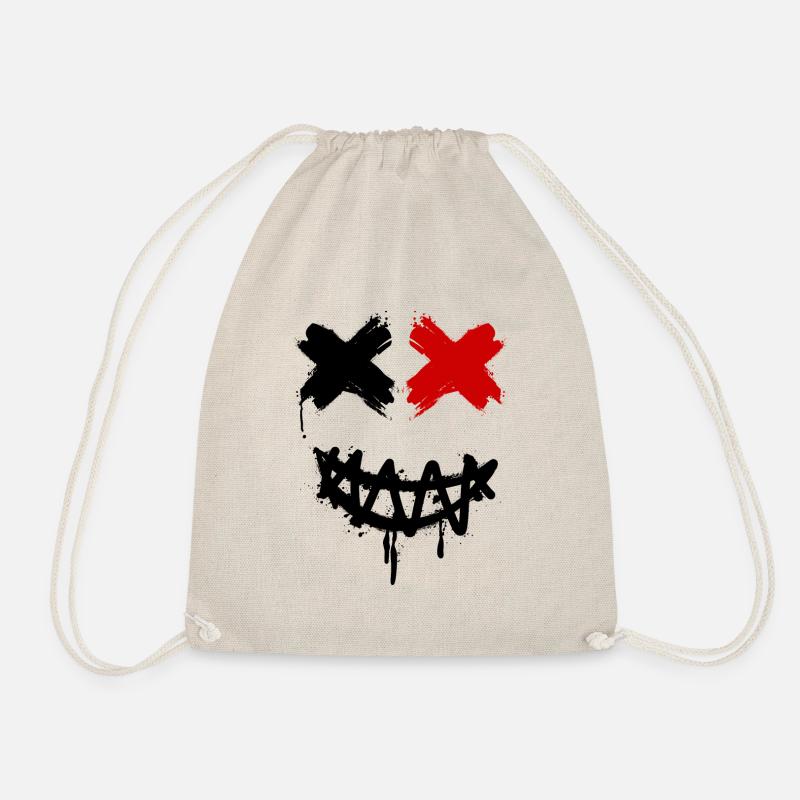 graffiti smile - Drawstring Bag - nature
