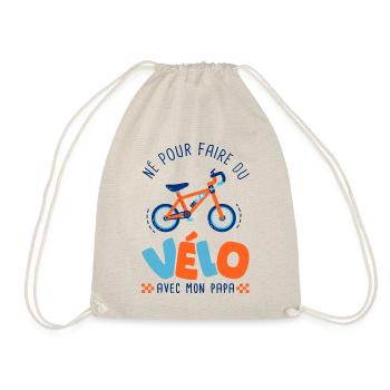 Né pour faire du vélo avec mon papa - Sac de sport léger - nature - Devant