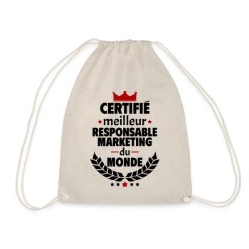 Certifié meilleur responsable marketing, noël - Sac de sport léger - nature - Devant