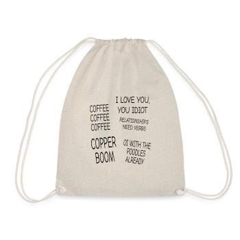 Coffee Coffee Coffee, Cooper Boom, Sticker Pack - Turnbeutel - Natur - Vorne