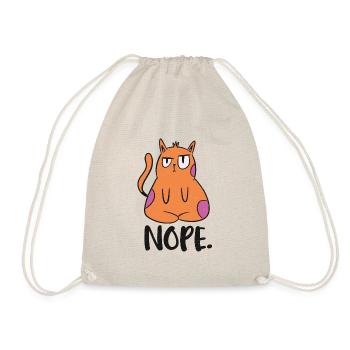 Nope Not Today Sleep Cat Für Katzenbesitzer Und - Turnbeutel - Natur - Vorne