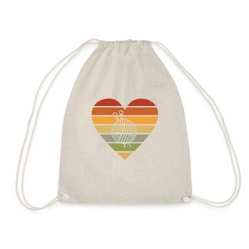 Art rétro du fil, crocheté - Sac de sport léger - nature - Devant