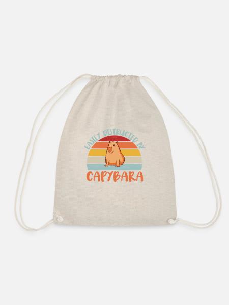 Facilement détruit par Capybara Mignon rongeur drôle - Sac de sport léger - nature