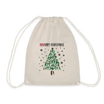 Kampfsport Weihnachtsbaum MMARRY CHRISTMAS design - Turnbeutel - Natur - Vorne