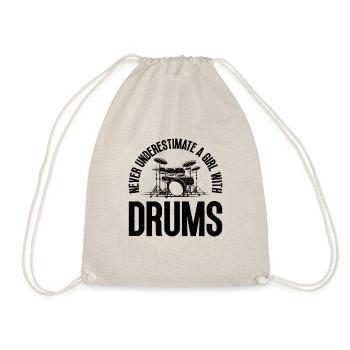 Never underestimate a girl with Durms Cool - Drawstring Bag - nature - Front