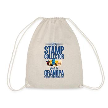 Stamp collector-grandpa stamps, The - Drawstring Bag - nature - Front