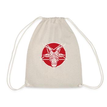 Baphomet Satanic Goat Satan Devil Okkulte - Turnbeutel - Natur - Vorne