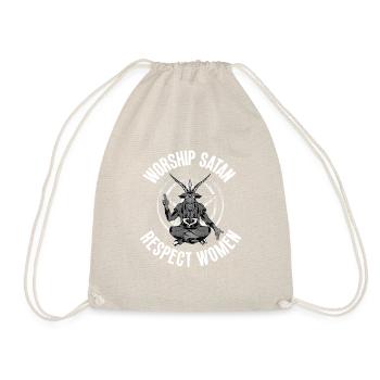 Verehre Satan Baphomet Satanic Goat Devil Goth - Turnbeutel - Natur - Vorne