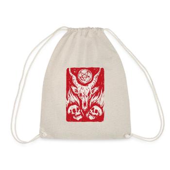 Retro Baphomet Satanic Satan Goat Devil Occult - Turnbeutel - Natur - Vorne