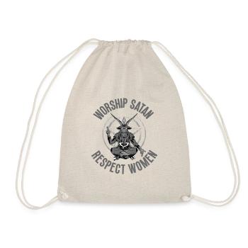 Verehre Satan Baphomet Satanic Goat Devil Goth - Turnbeutel - Natur - Vorne