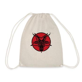 Baphomet Satanic Goat Satan Devil Okkulte - Turnbeutel - Natur - Vorne